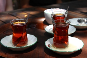 Turkish tea for the first time! 
