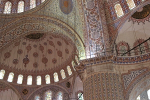 Seen inside of the Blue Mosque. 